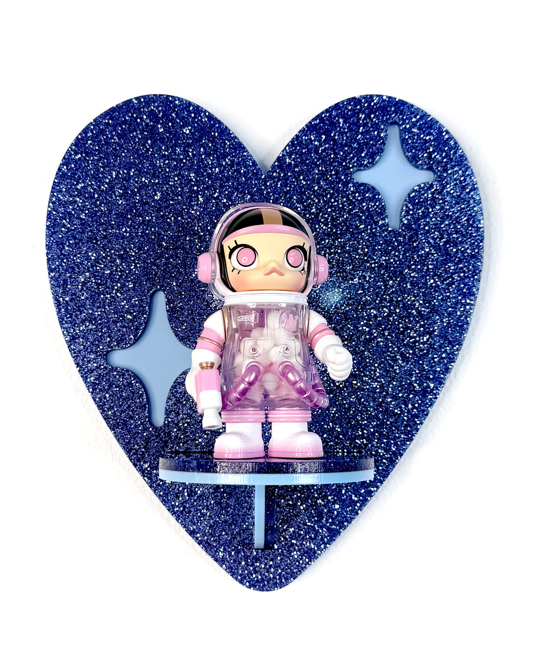 Heart Shelf (Dark Blue Glitter)
