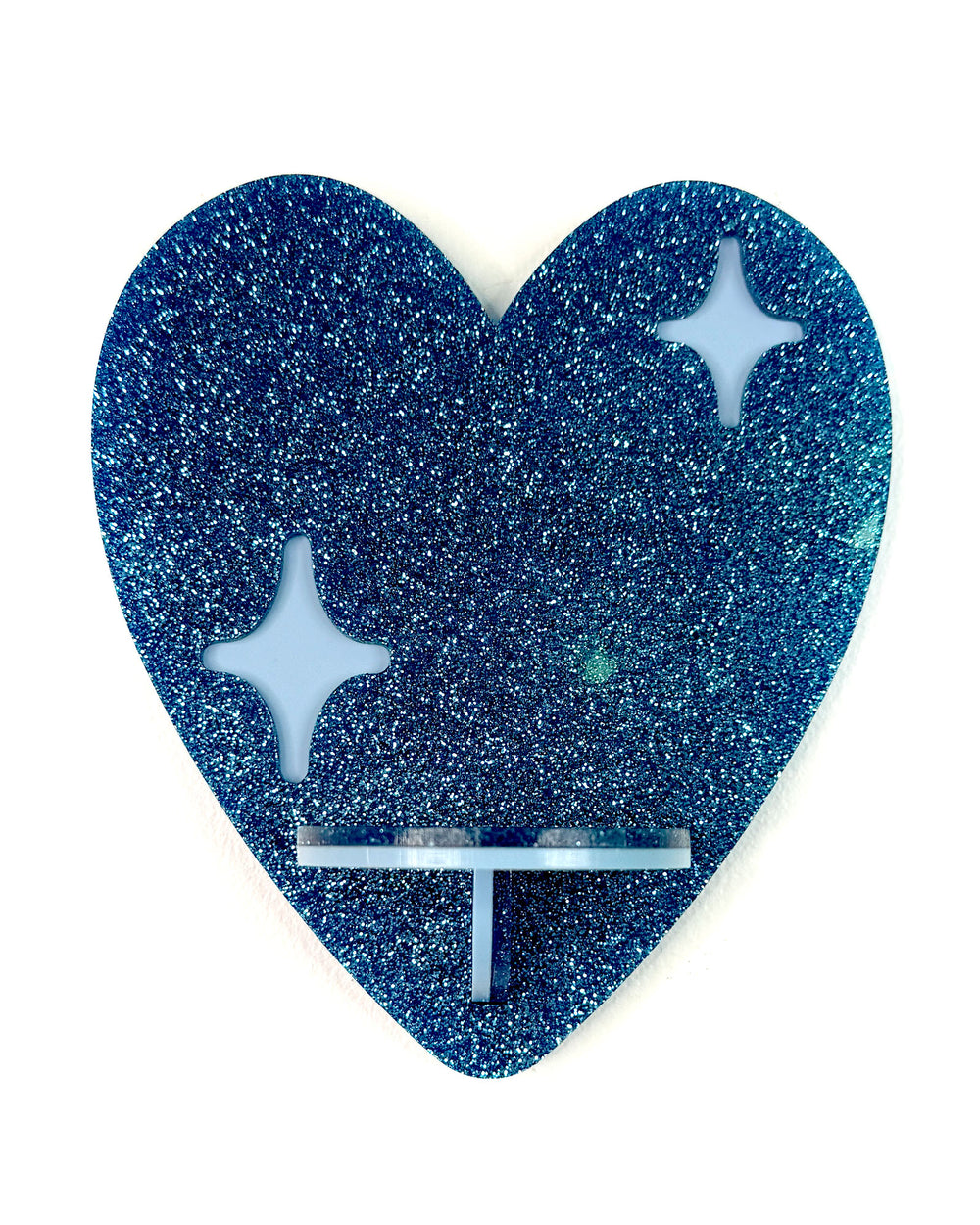 Heart Shelf (Light Blue Glitter)