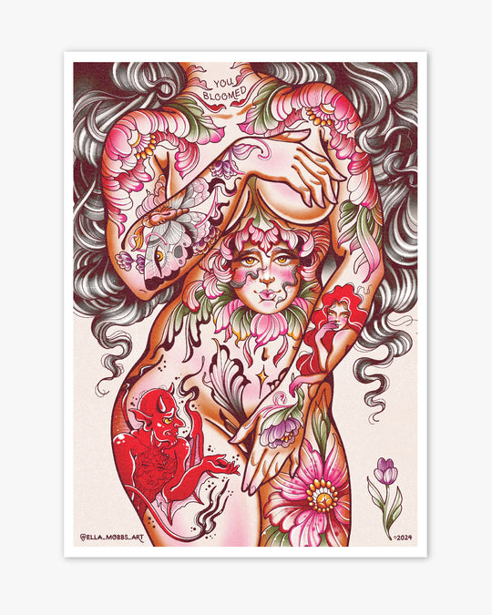 Body Flowers Print