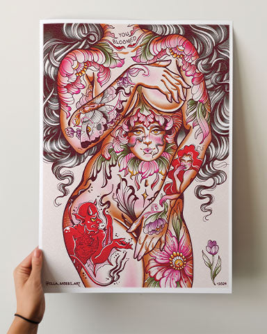 Body Flowers Print