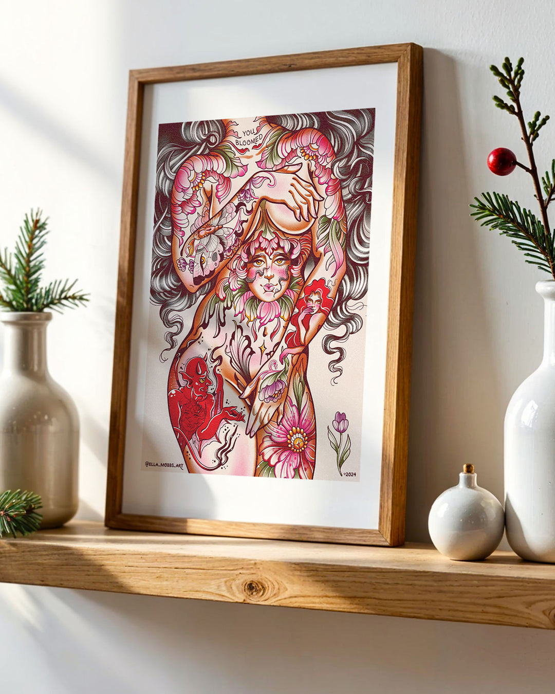 Body Flowers Print