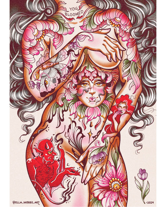 Body Flowers Print - EllaMobbs