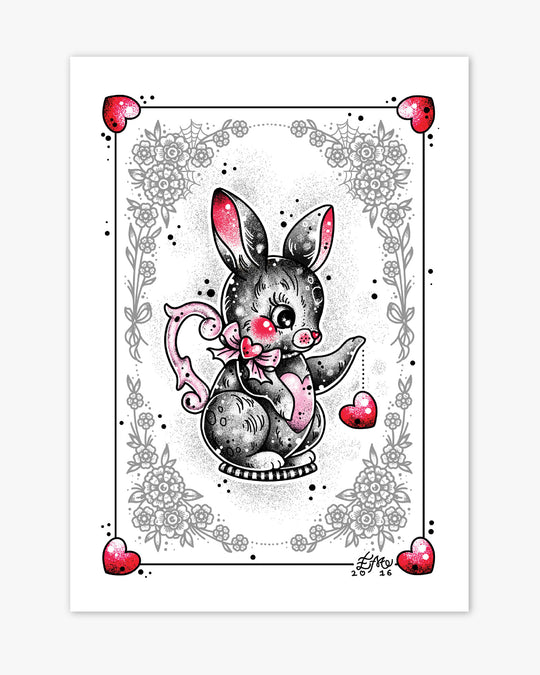 Bunny Bun Teapot Print
