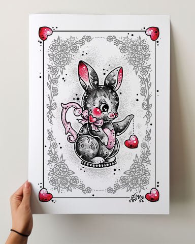 Bunny Bun Teapot Print - Ella Mobbs