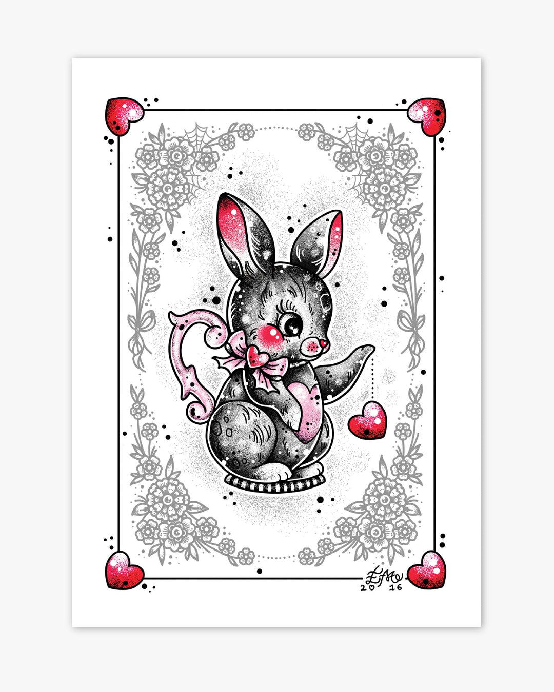 Bunny Bun Teapot Print - Ella Mobbs