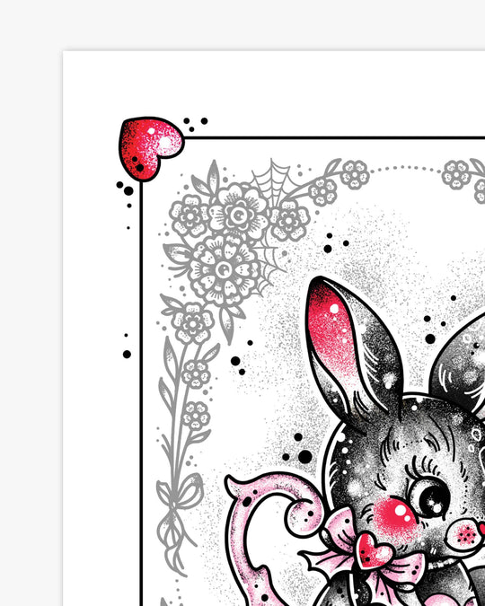 Bunny Bun Teapot Print - Ella Mobbs