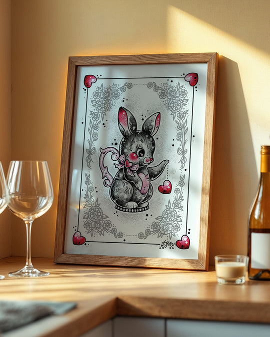 Bunny Bun Teapot Print - Ella Mobbs
