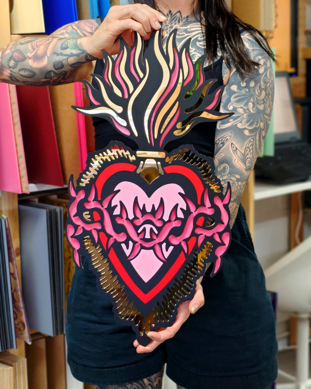 Burning Heart 60cm/23.6" (Pink) - Ella Mobbs