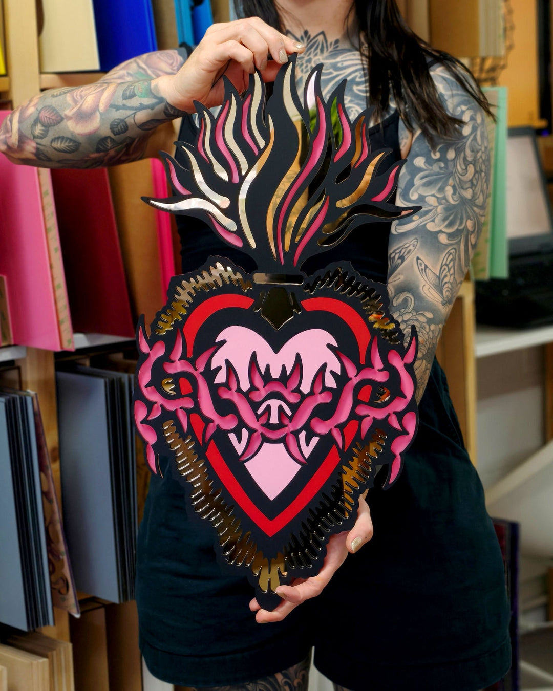 Burning Heart 60cm/23.6" (Pink) - Ella Mobbs