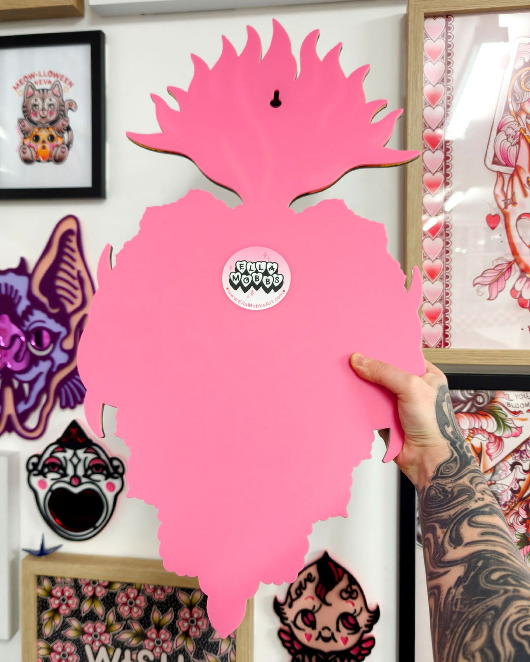 Burning Heart 60cm/23.6" (Pink) - Ella Mobbs