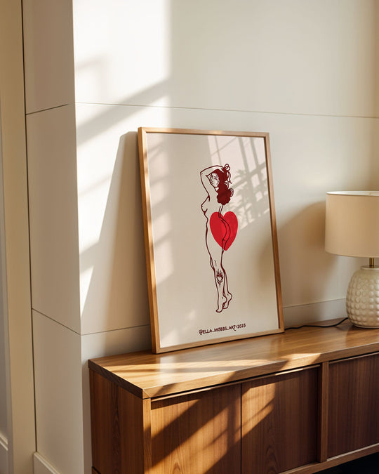 Burning Heart Butt Print - Ella Mobbs