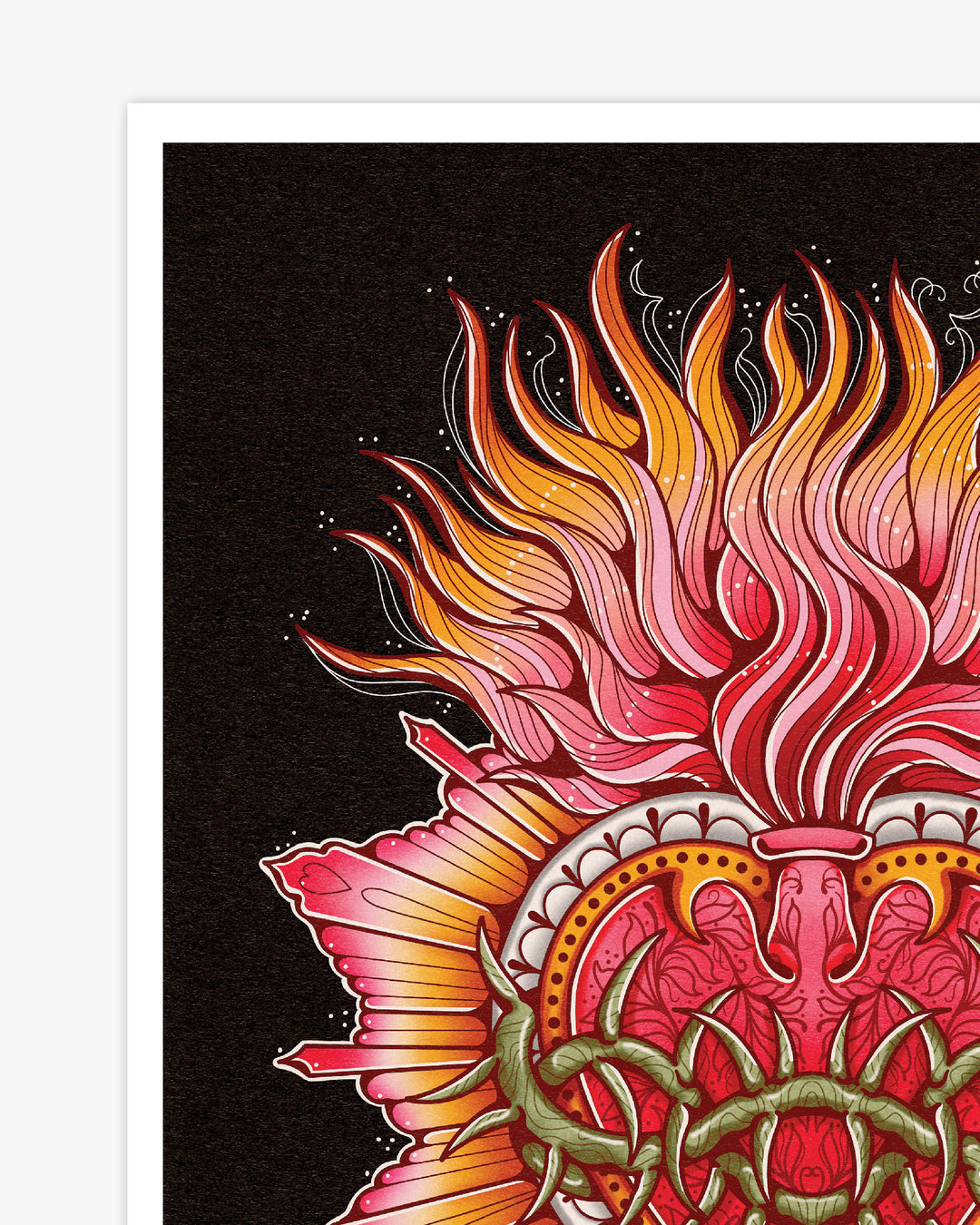 Burning Heart Print
