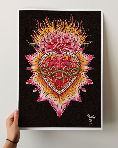 Burning Heart Print