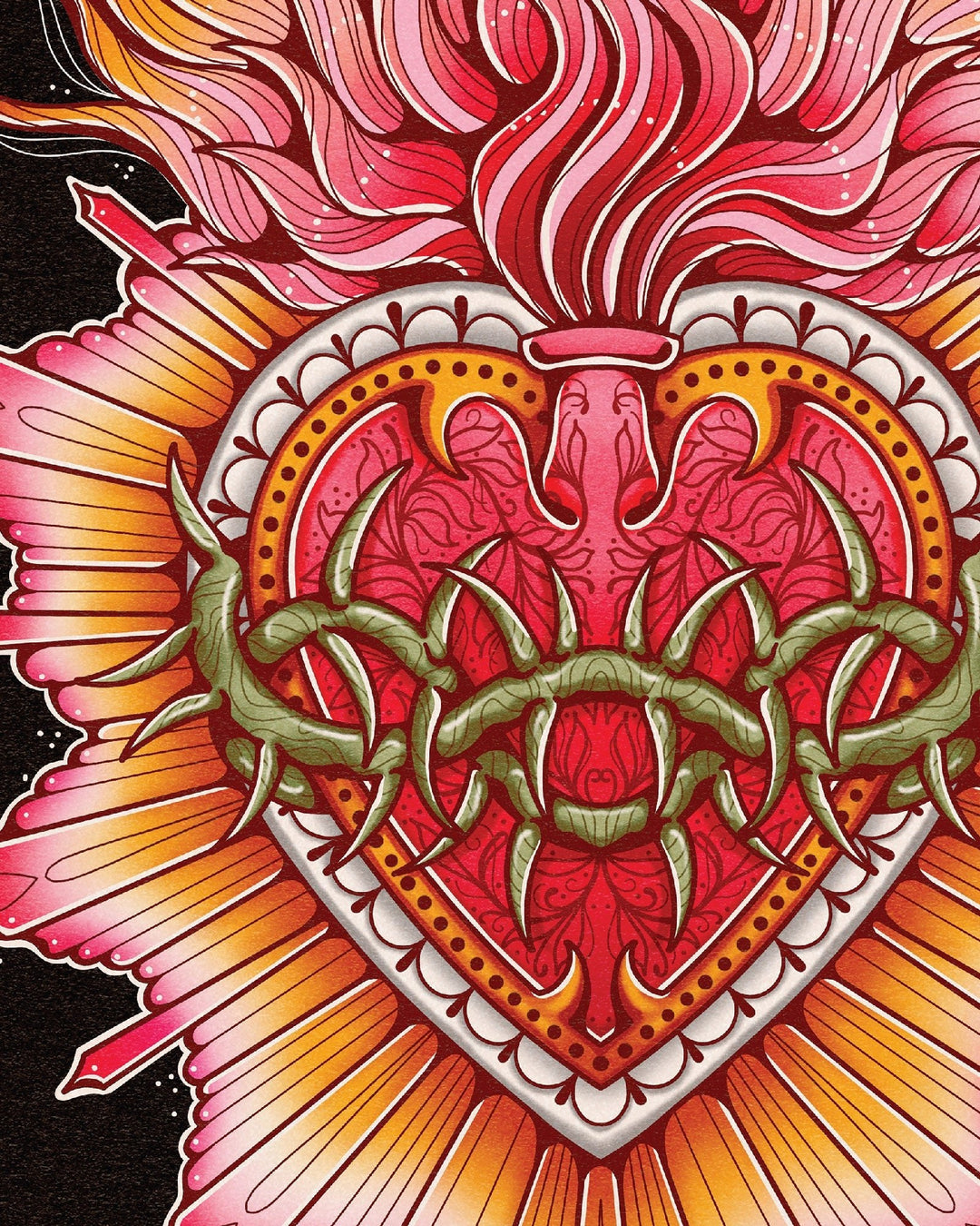 Burning Heart Print - Ella Mobbs