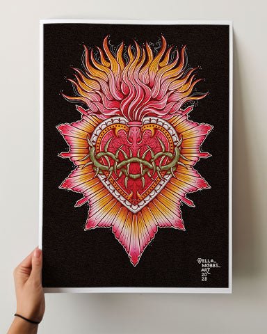 Burning Heart Print - Ella Mobbs