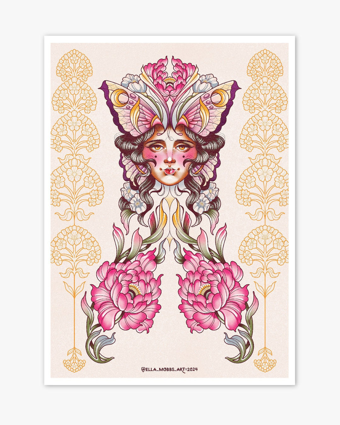 Butterfly Lady Print - Ella Mobbs