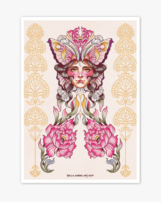 Butterfly Lady Print - Ella Mobbs