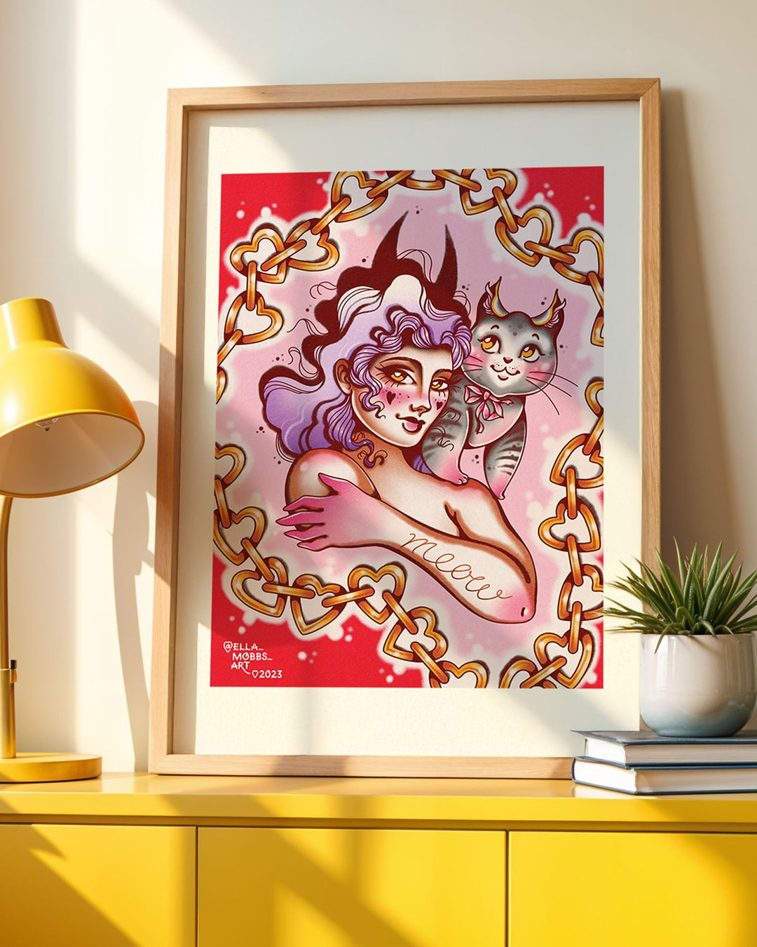 Cat Lady Print - Ella Mobbs