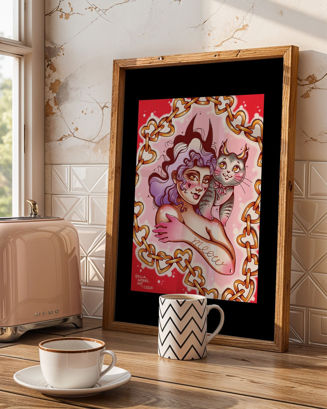 Cat Lady Print - Ella Mobbs