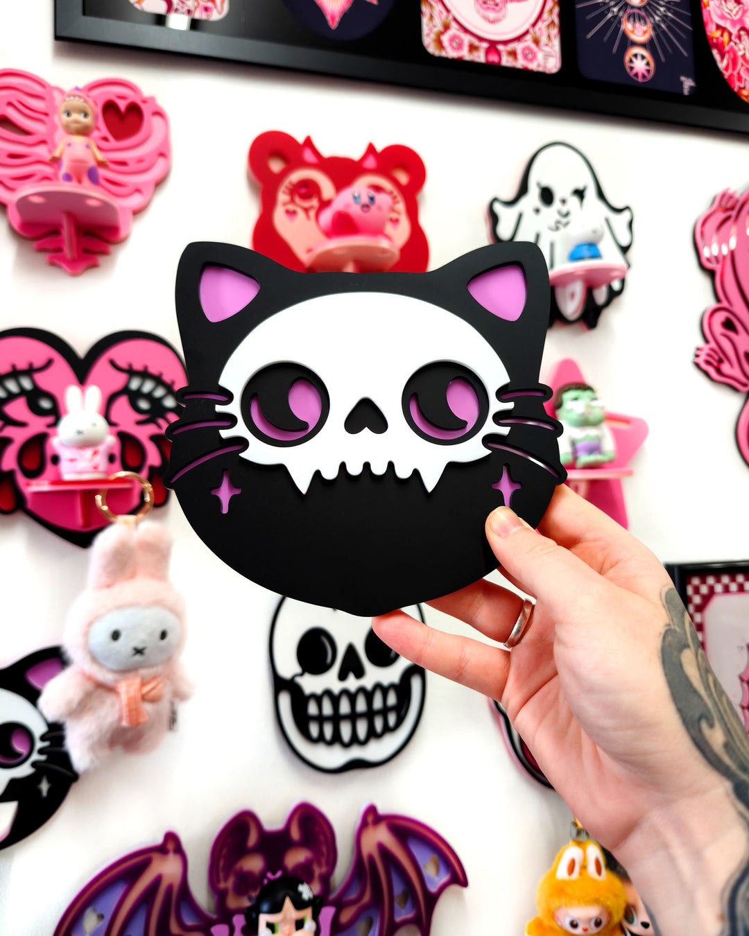 Cat Skull Mini Wall Hanging