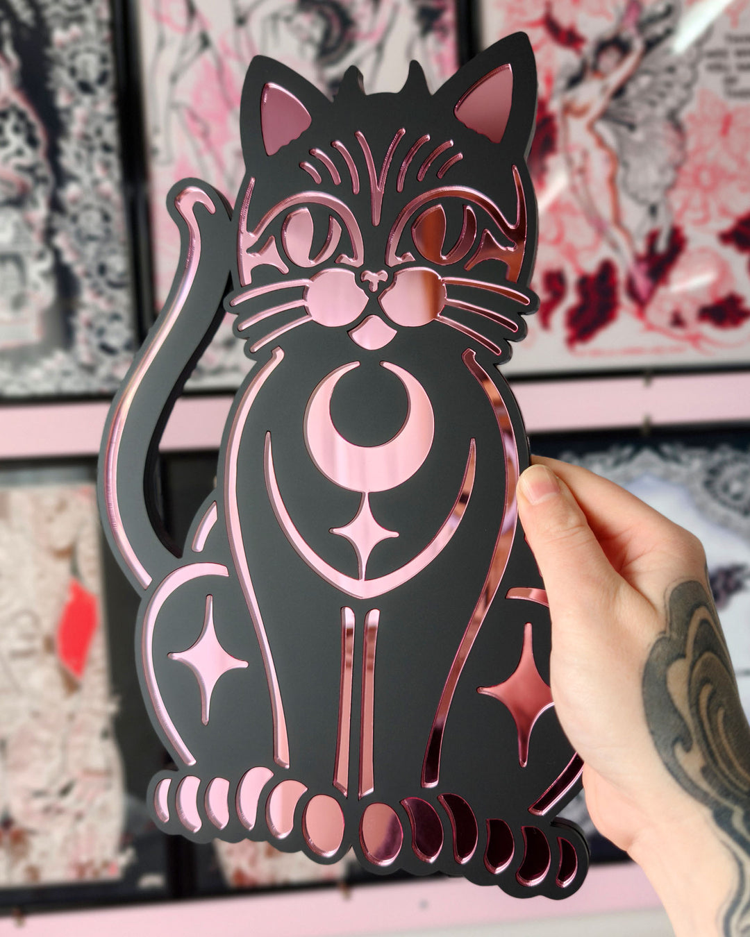 Cat Wall Hanging (Black)