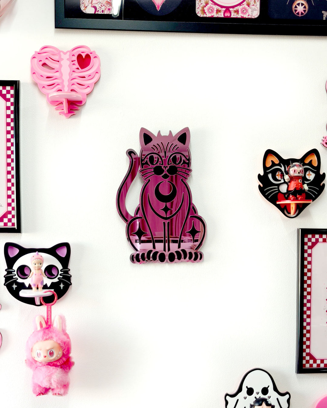 Cat Wall Hanging (Pink)
