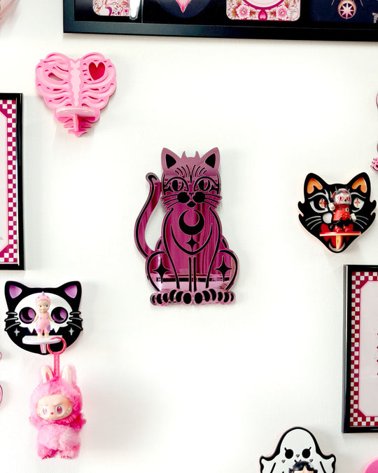 Cat Wall Hanging (Pink)