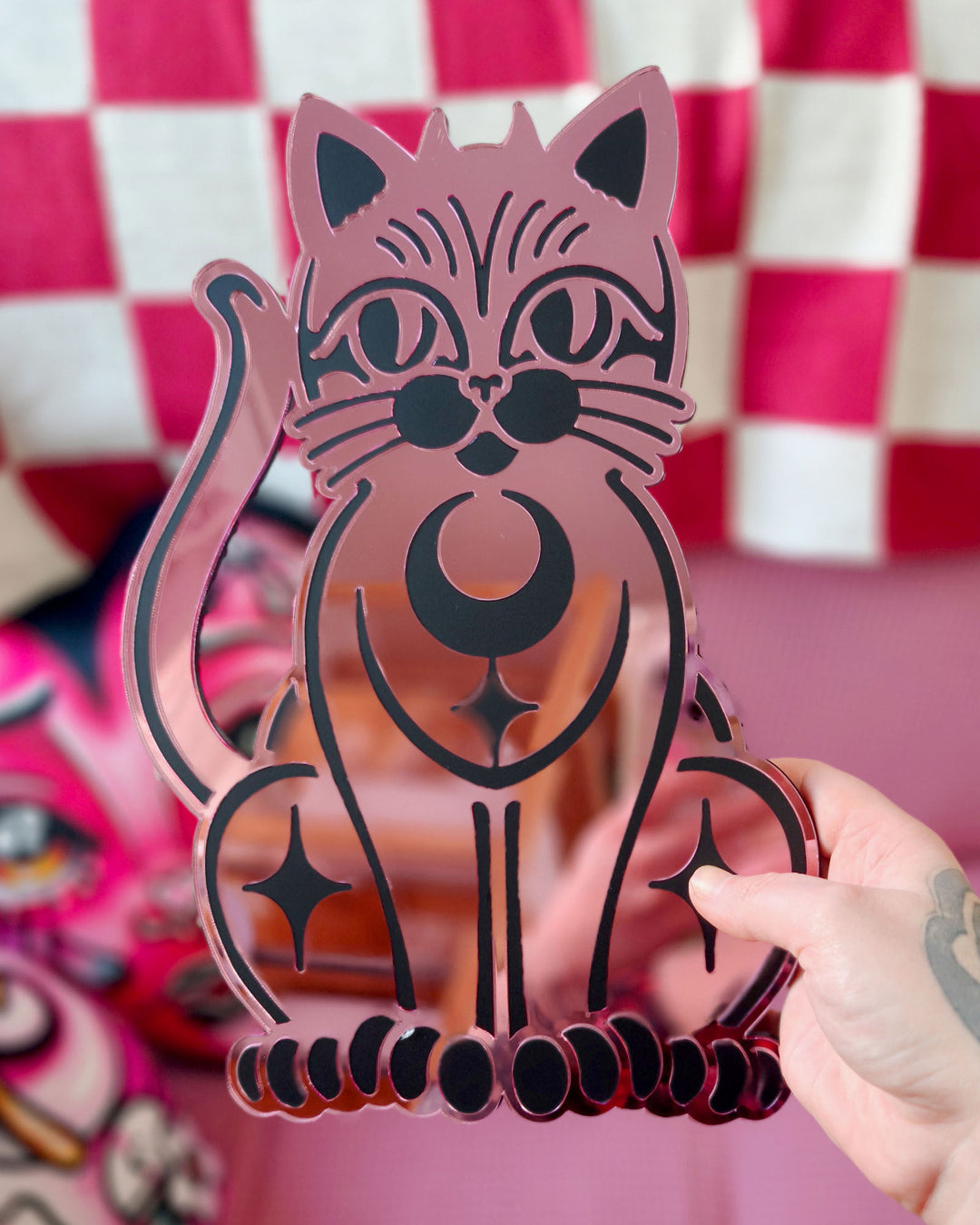 Cat Wall Hanging (Pink)