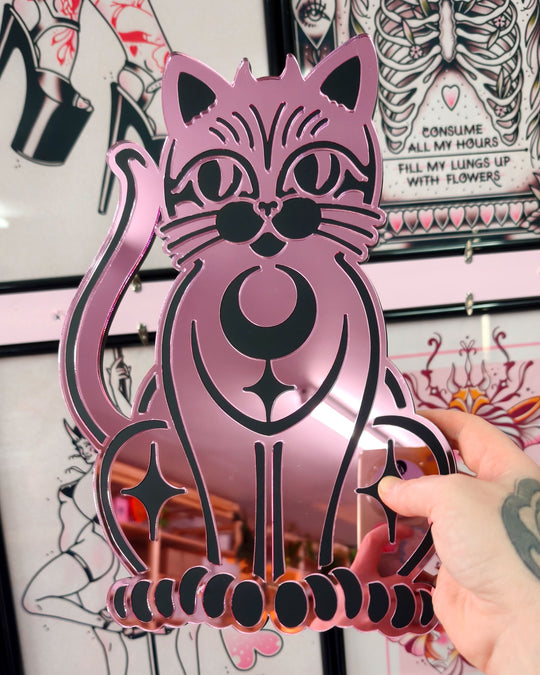 Cat Wall Hanging (Pink)