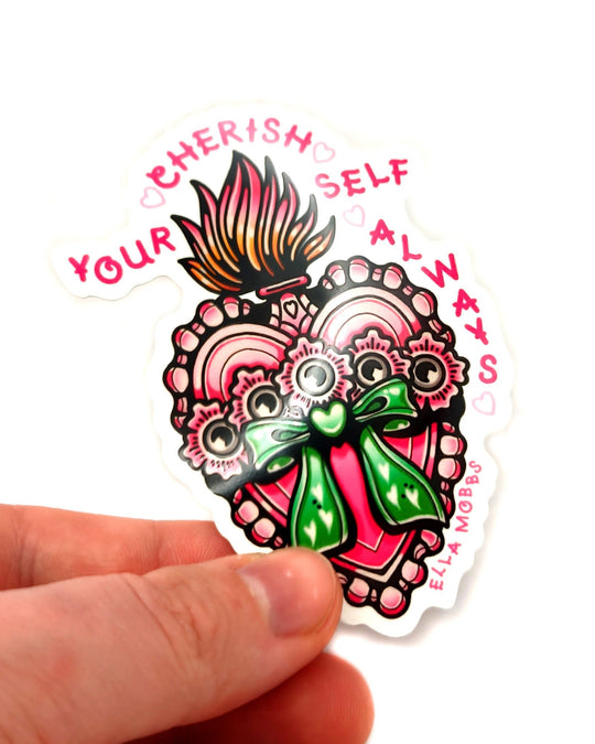 Cherish Yourself Sticker - Ella Mobbs