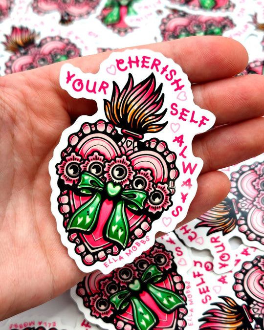 Cherish Yourself Sticker - Ella Mobbs
