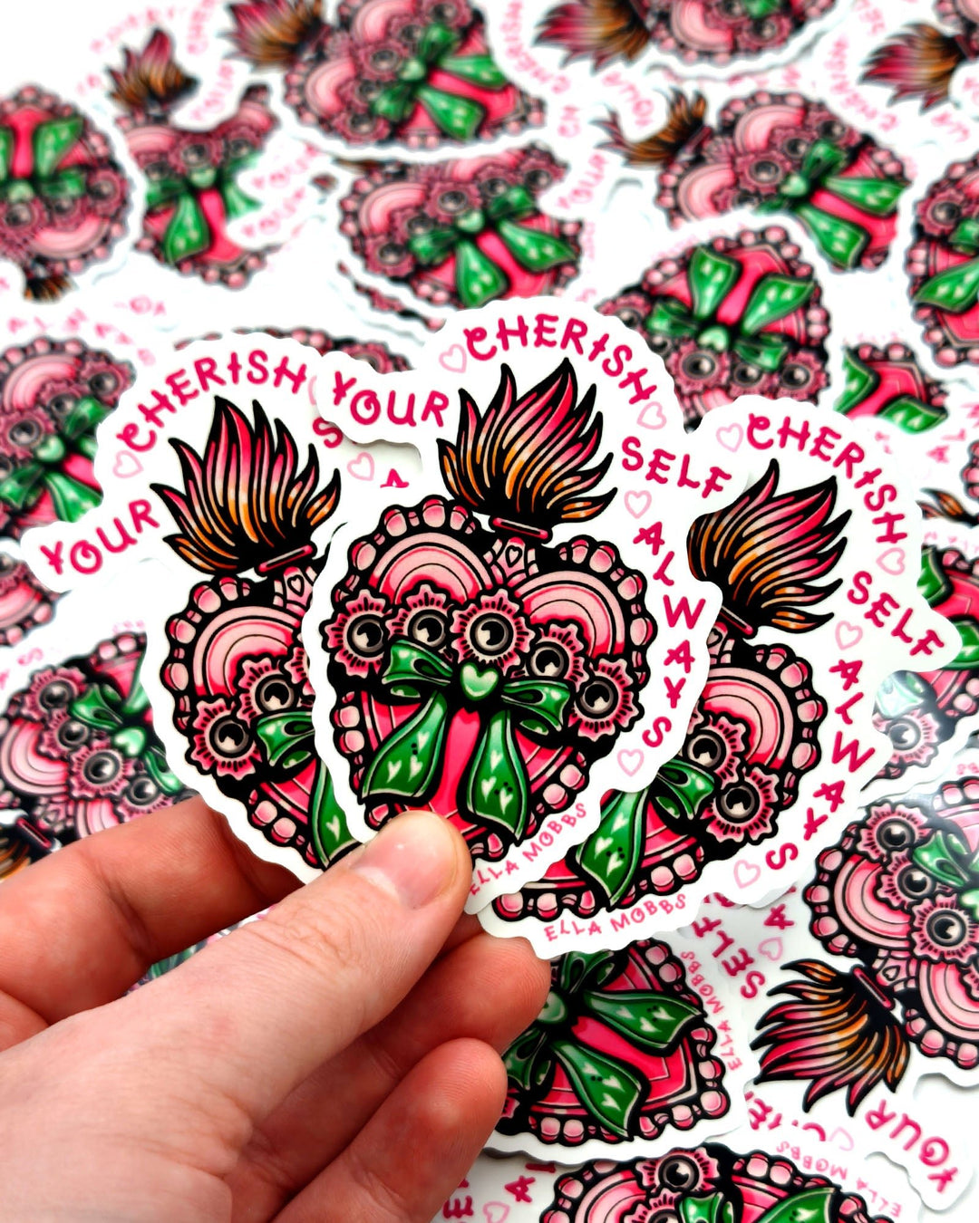 Cherish Yourself Sticker - Ella Mobbs