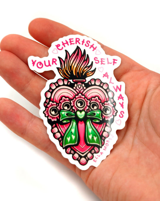 Cherish Yourself Sticker - Ella Mobbs