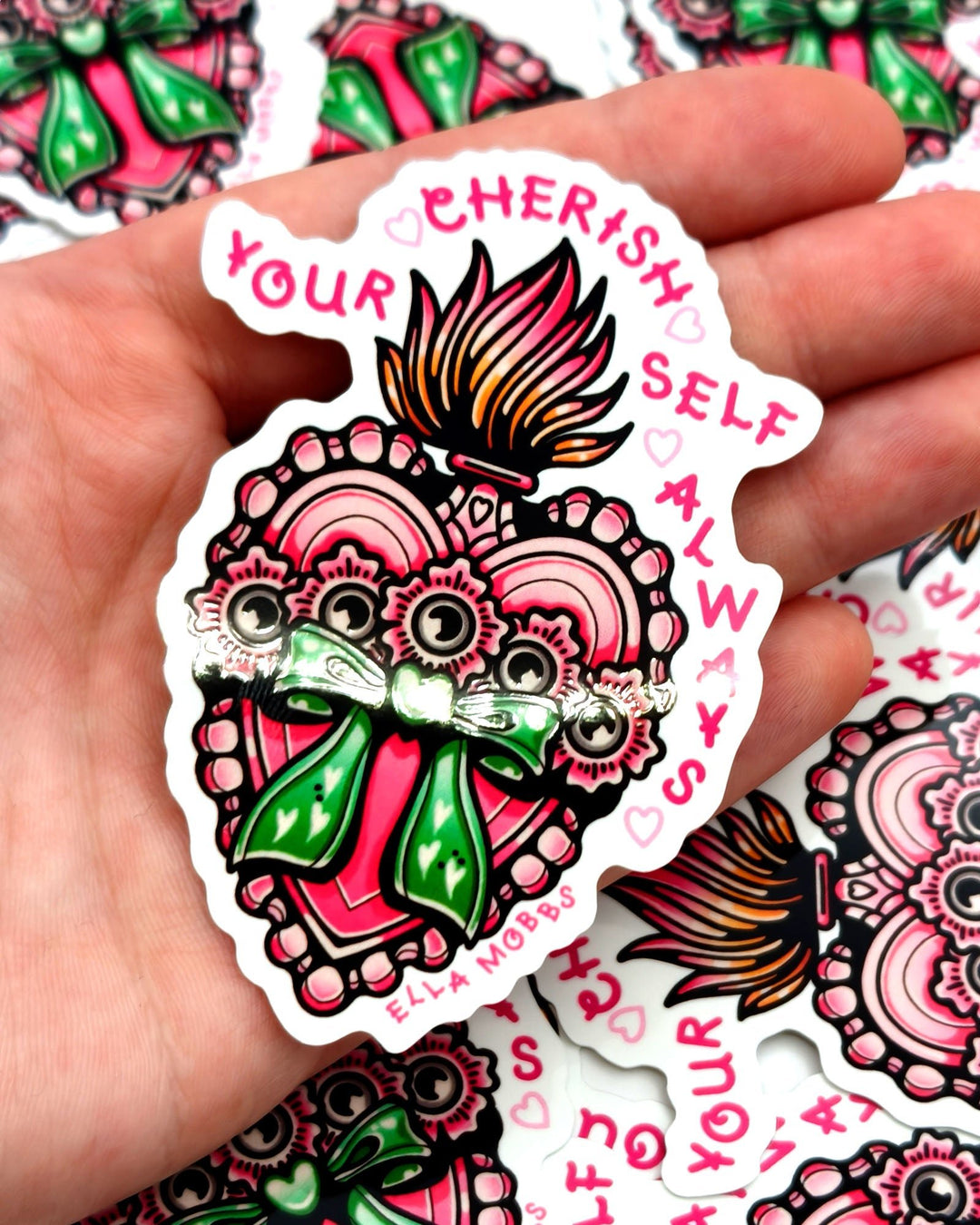 Cherish Yourself Sticker - Ella Mobbs