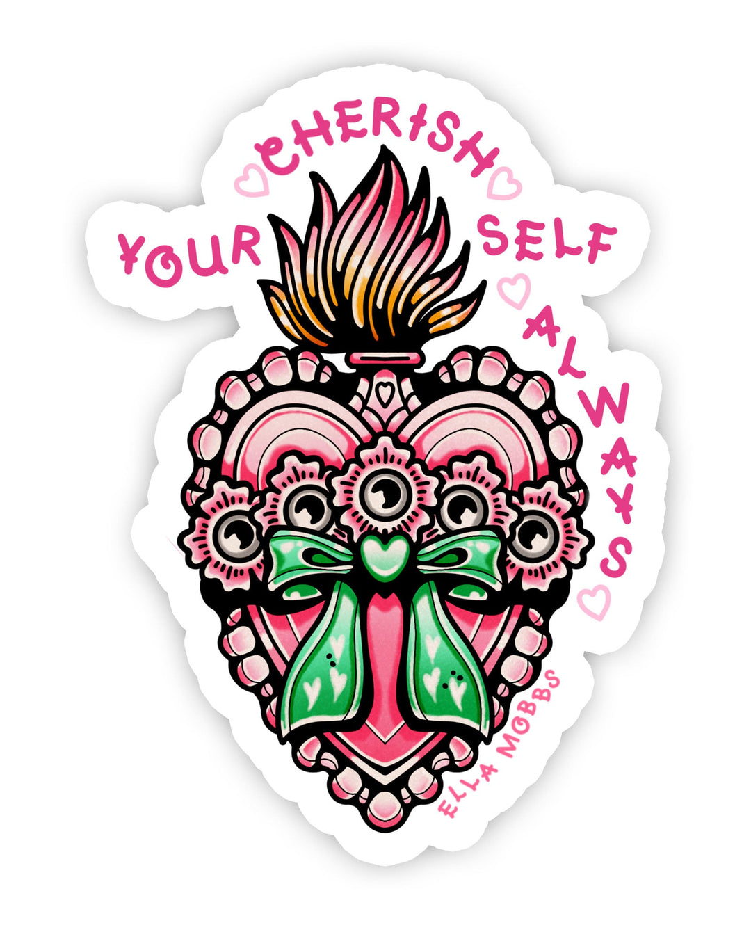 Cherish Yourself Sticker - Ella Mobbs