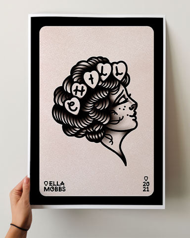 Chill Lady Head Print