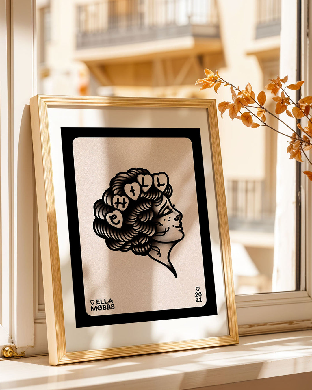 Chill Lady Head Print - Ella Mobbs
