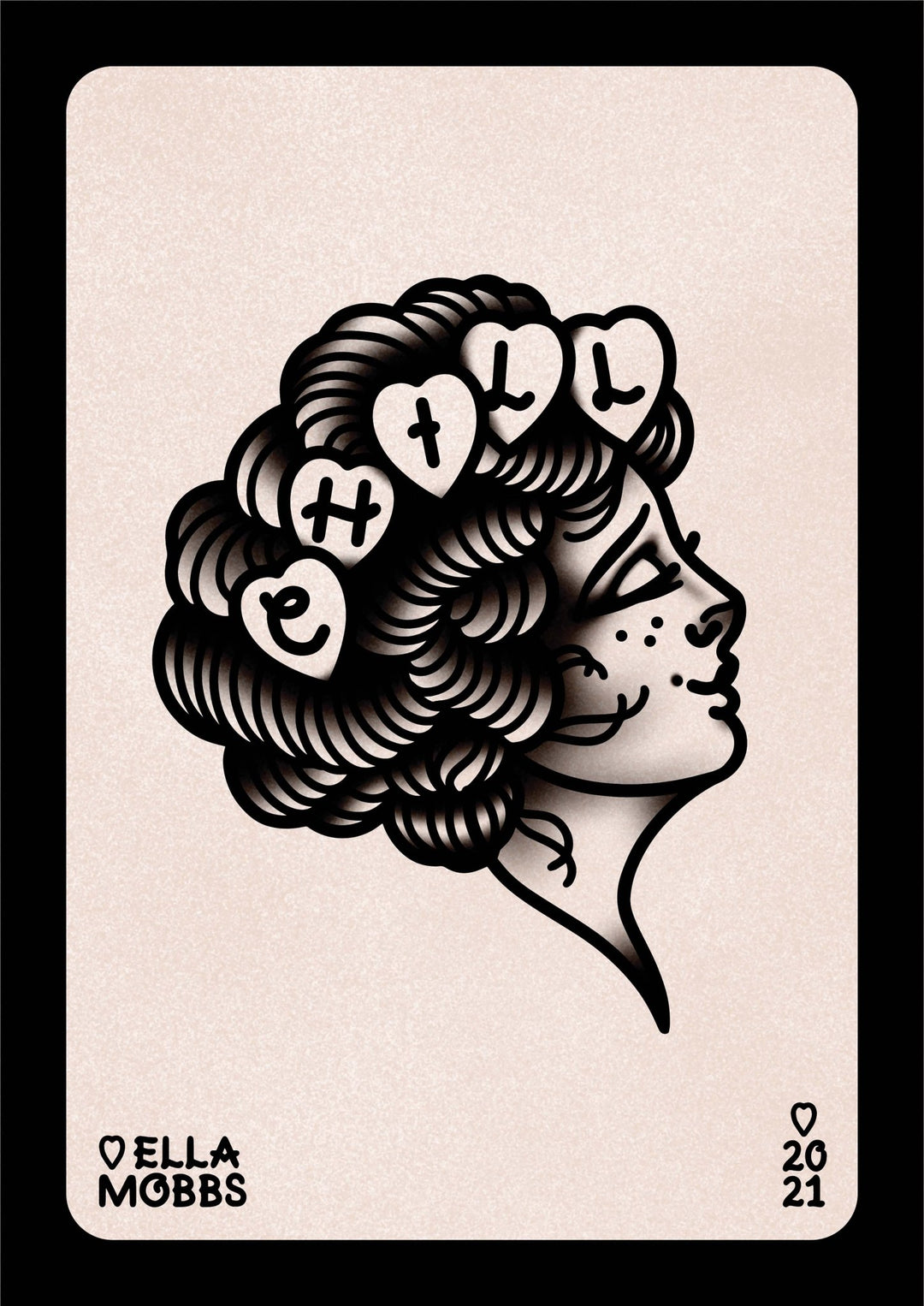 Chill Lady Head Print - EllaMobbs