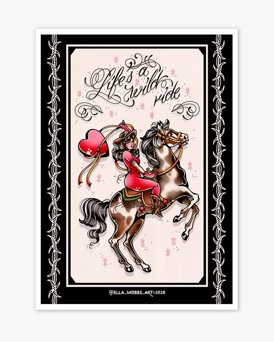 Cowgirl Ride Print