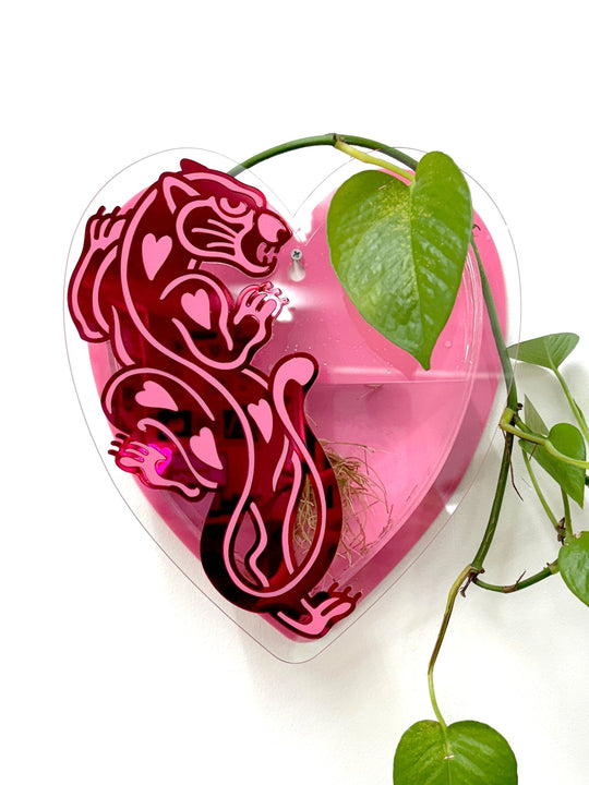 Crawling Panther Heart Vase - EllaMobbs