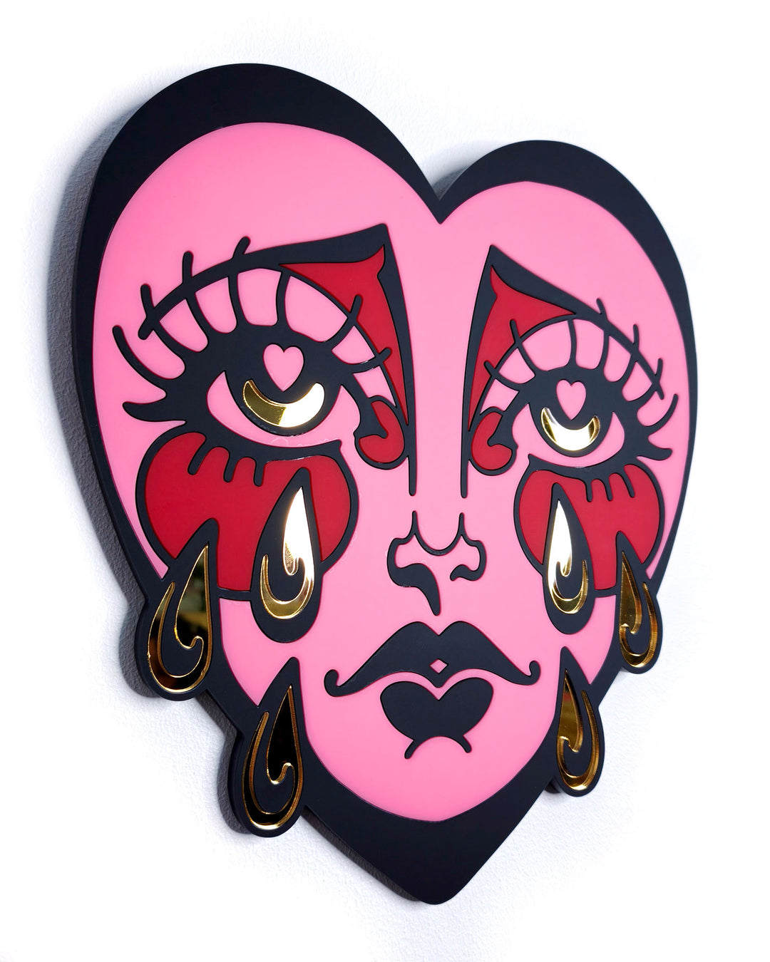 Crying Heart Wall Hanging (Pink)