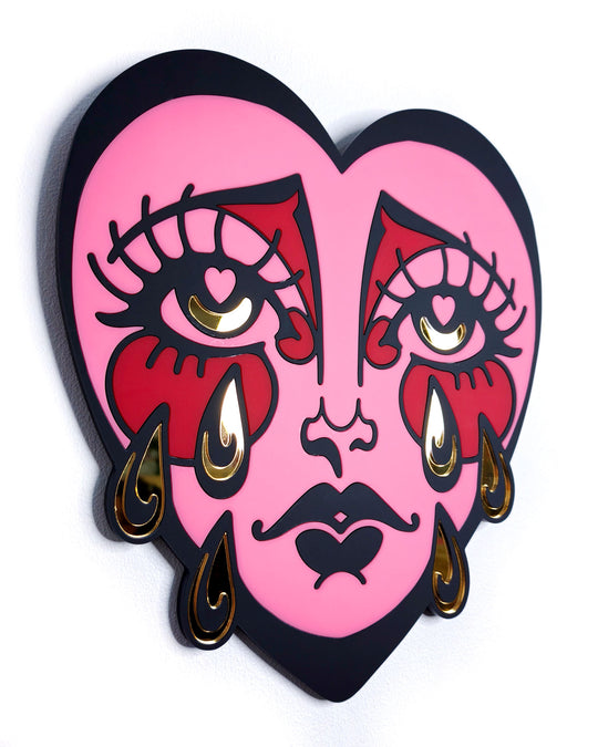 Crying Heart Wall Hanging (Pink)