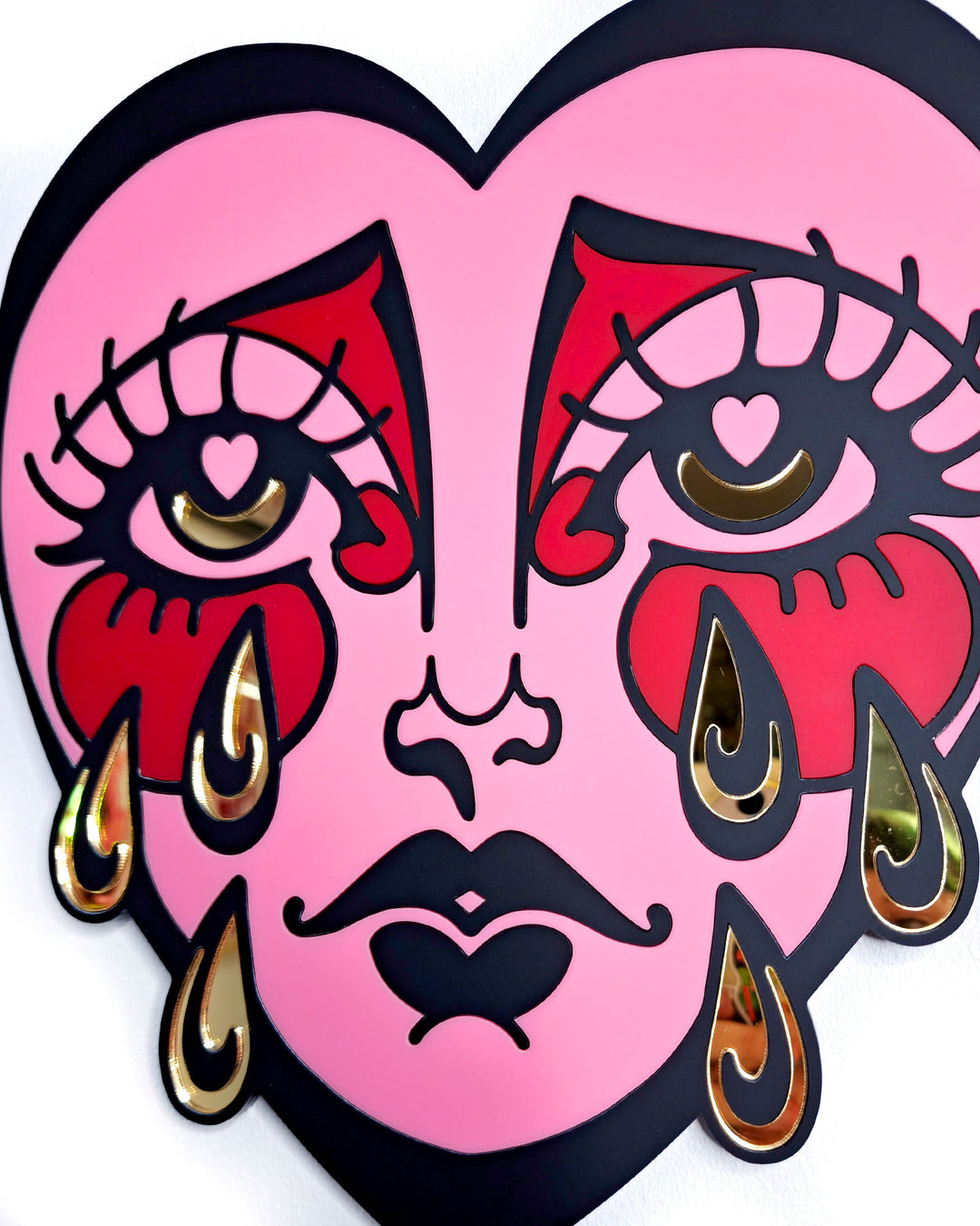 Crying Heart Wall Hanging (Pink)