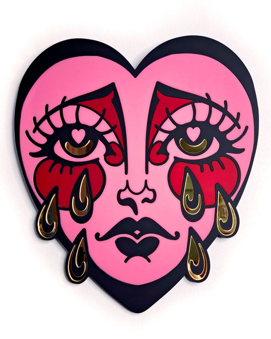 Crying Heart Wall Hanging (Pink)