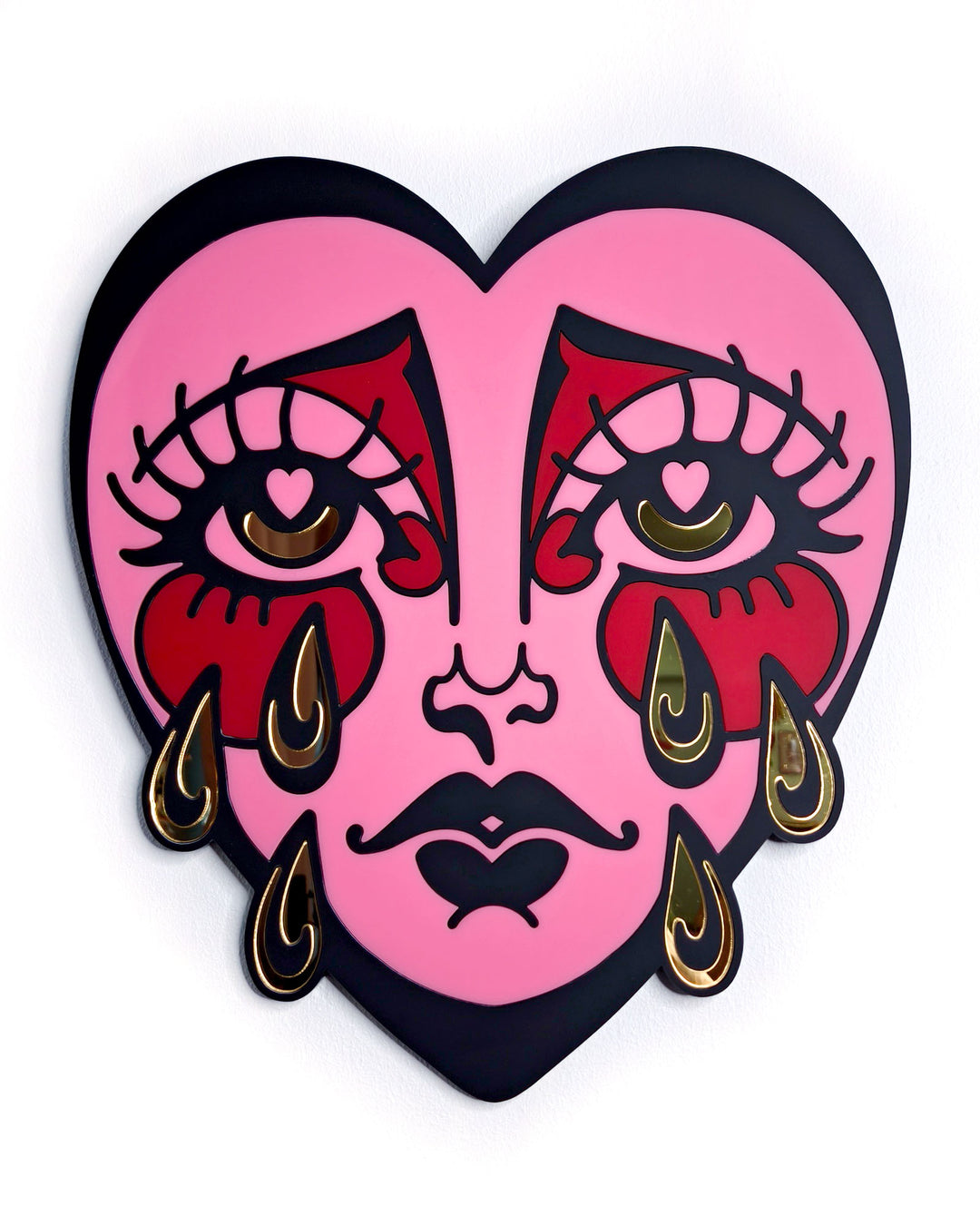 Crying Heart Wall Hanging (Pink)