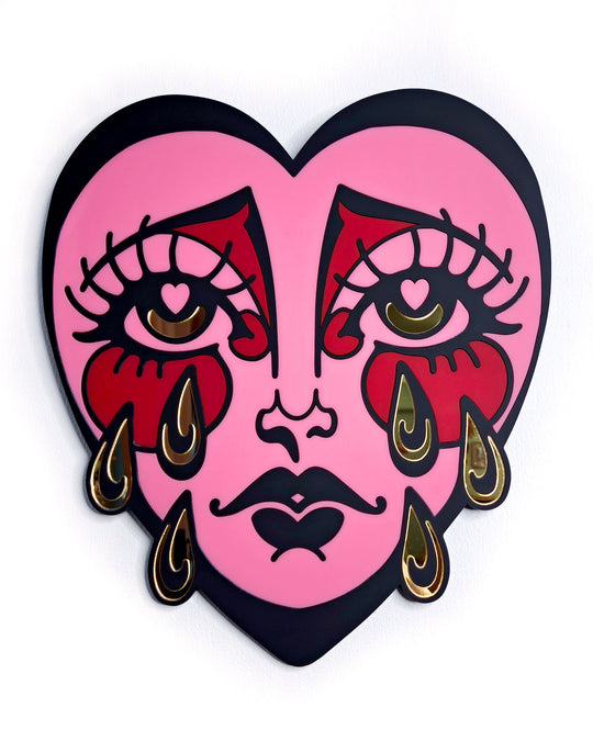 Crying Heart Wall Hanging (Pink)