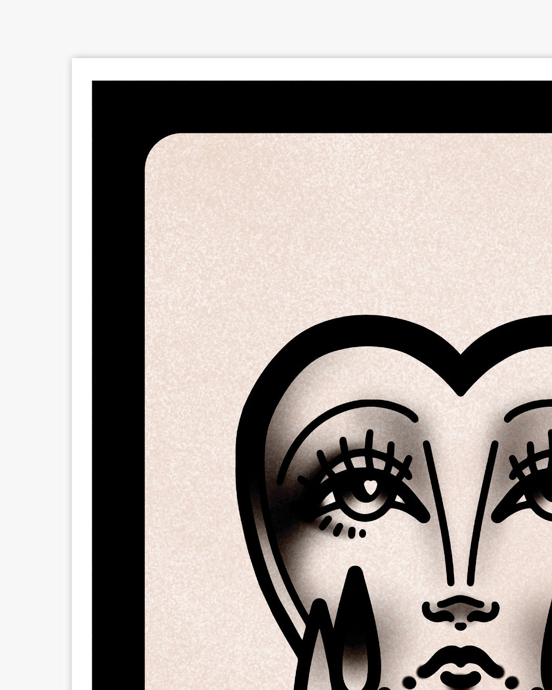 Crying Sad Heart Print