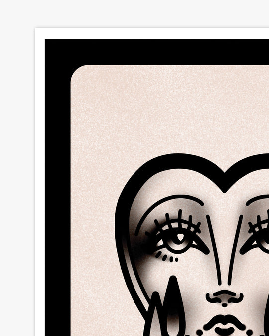 Crying Sad Heart Print