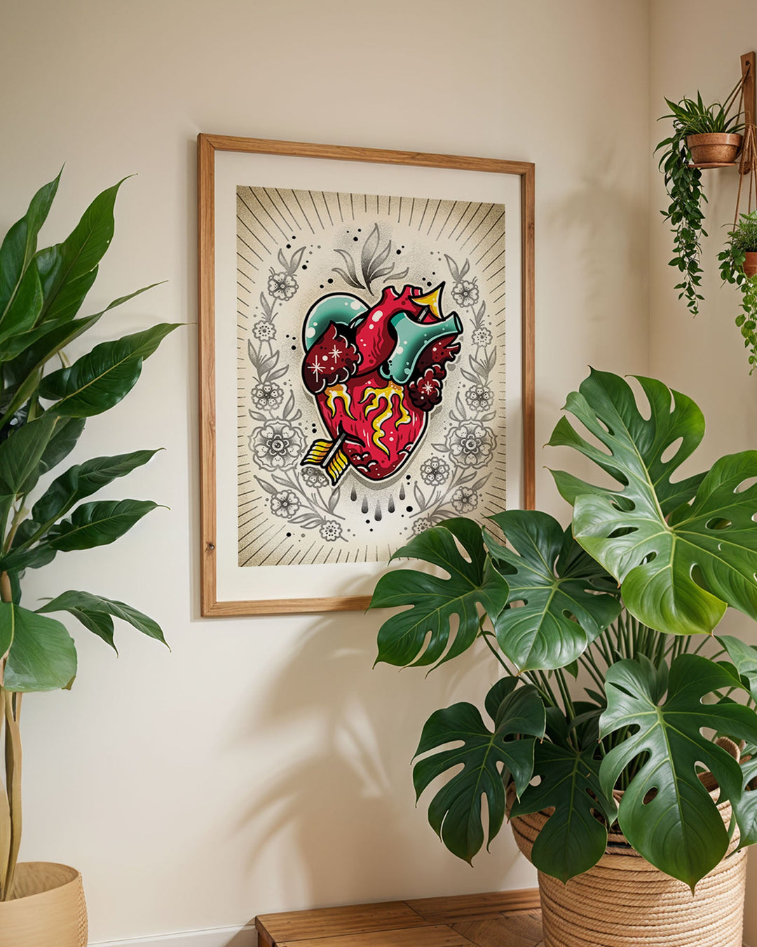 Cupids Heart Anatomical Print - Ella Mobbs