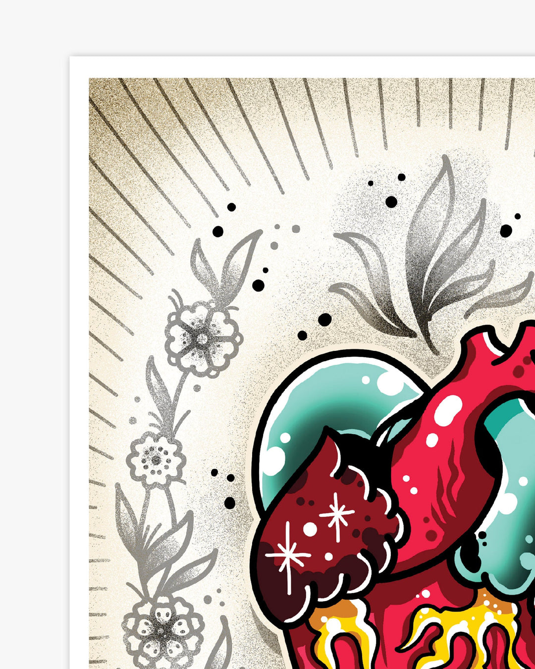 Cupids Heart Anatomical Print - Ella Mobbs